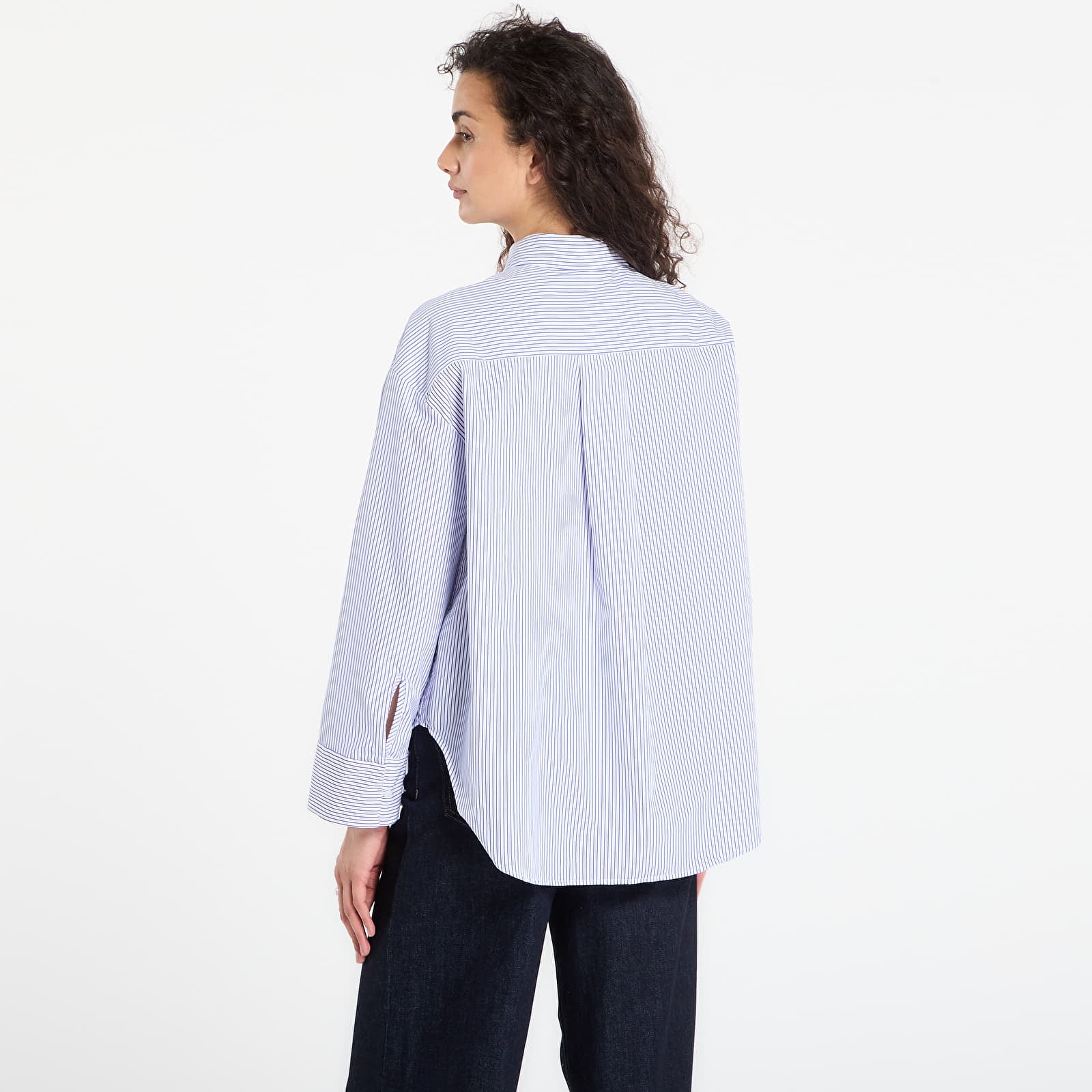 Ženske majice Tommy Hilfiger New Poplin Modern Fit Shirt Hugh Stp/ Blue