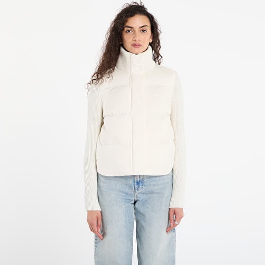 Jakna Tommy Hilfiger Modern Down Knit Mix Reg Jacket Ivory Silk