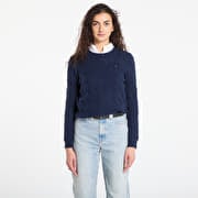 Tommy Hilfiger Soft Wool Cable C-Neckk Ls Sweater Dark Night Navy