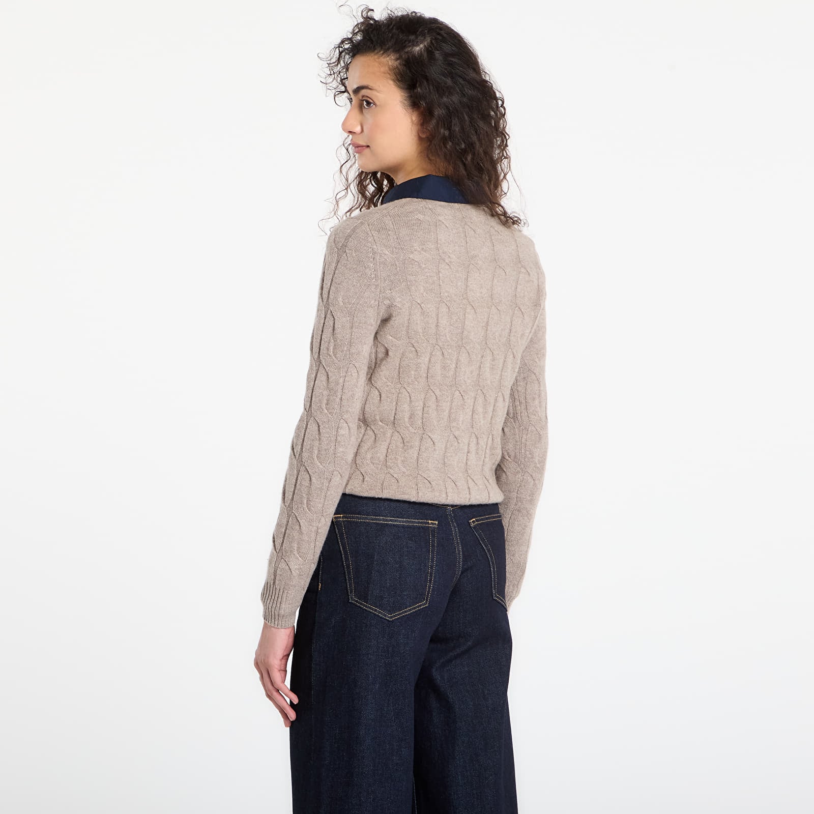 Sieviešu džemperi Tommy Hilfiger Soft Wool Cable C-Neckk Ls Sweater Heathered Taupe