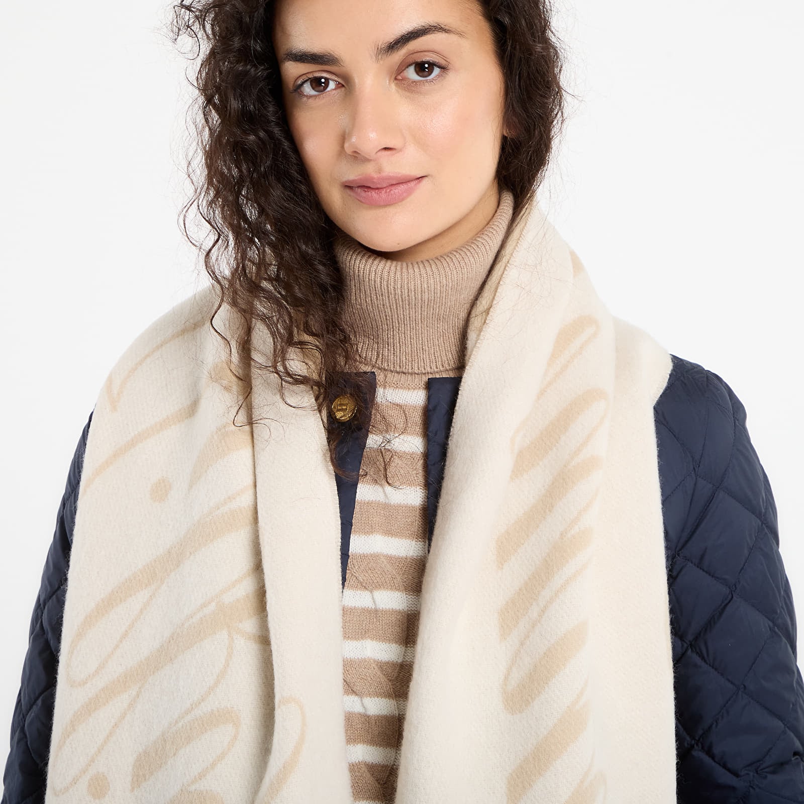 Schals für Männer Tommy Hilfiger Tommy Script Logo Scarf Sandalwood