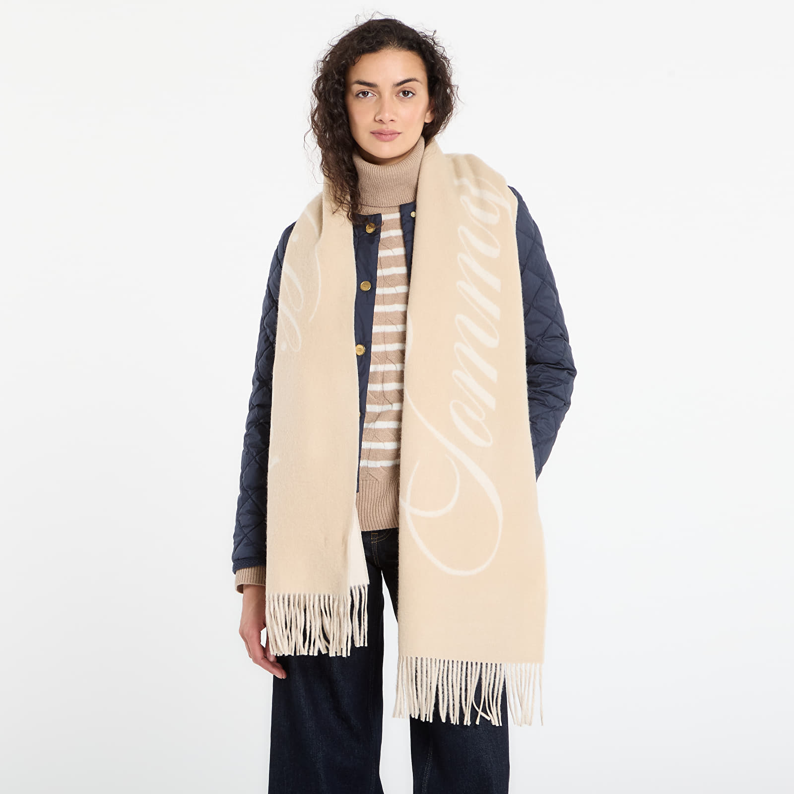 Schals für Männer Tommy Hilfiger Tommy Script Logo Scarf Sandalwood