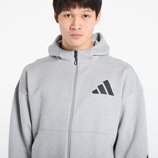 adidas Z.N.E. Full-Zip Hooded Track Jacket Medium Grey Heather