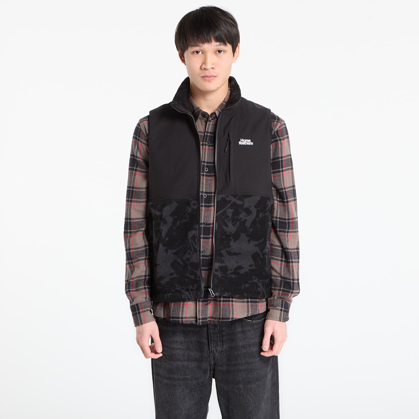 Vestă Horsefeathers Duval Fleece Vest Asphalt XL