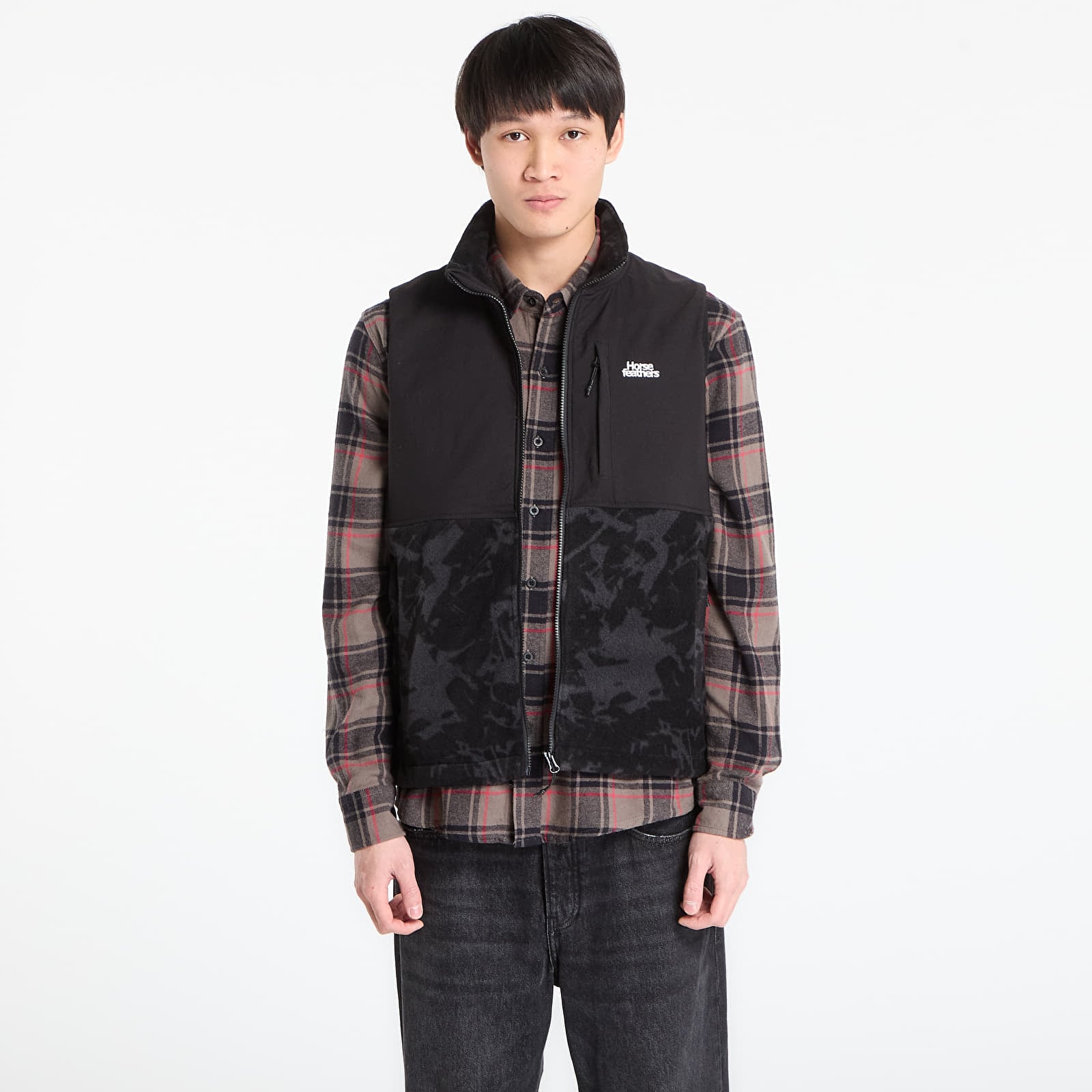 Veste til mænd Horsefeathers Duval Fleece Vest Asphalt