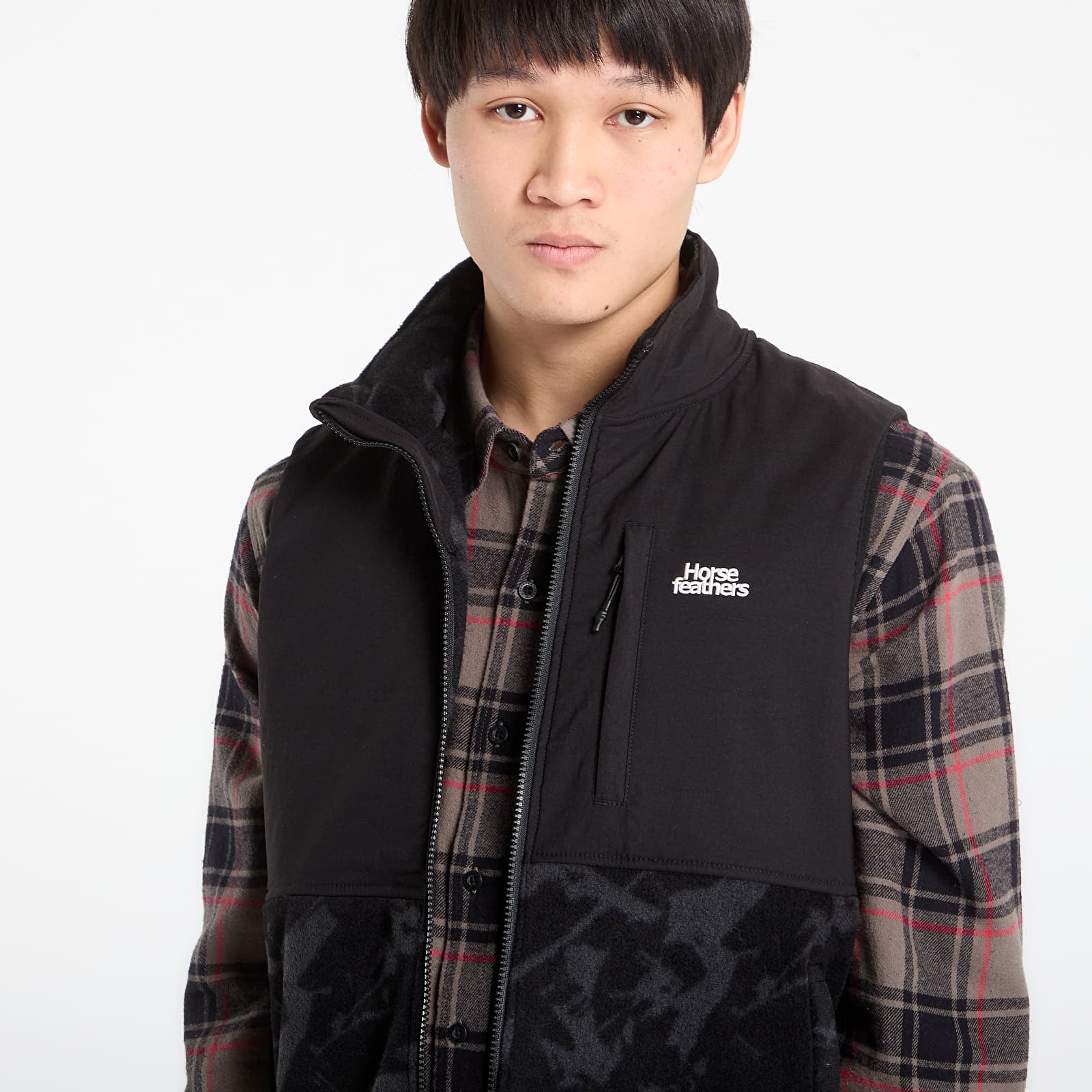 Veste til mænd Horsefeathers Duval Fleece Vest Asphalt