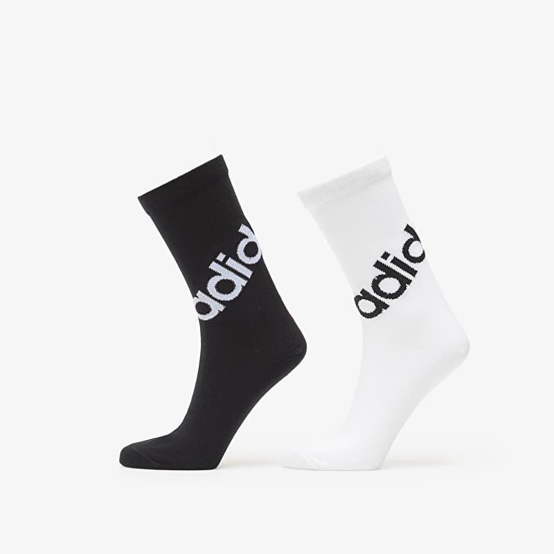 Sukat adidas Unisex Linear 2-Pack Crew Black/ White