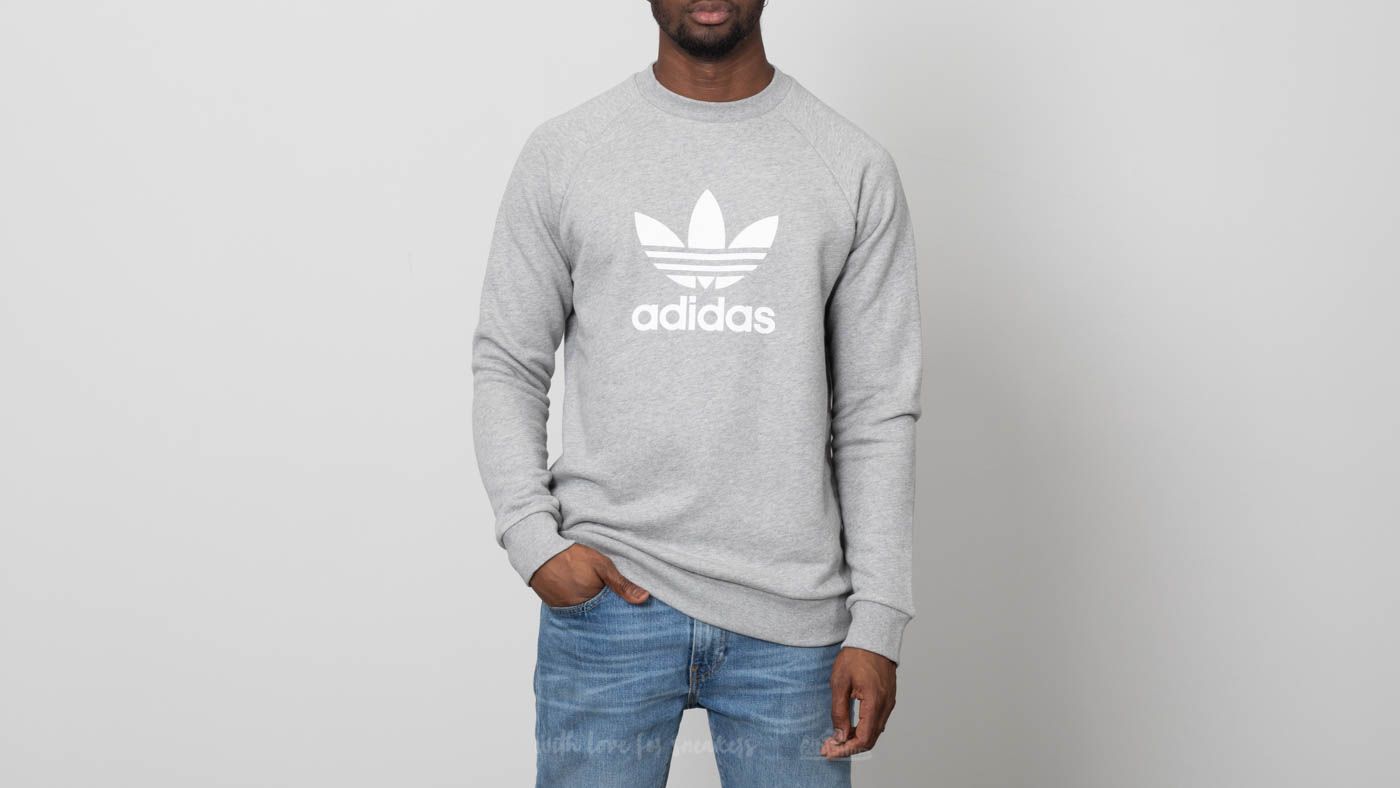 Adidas trefoil grey on sale