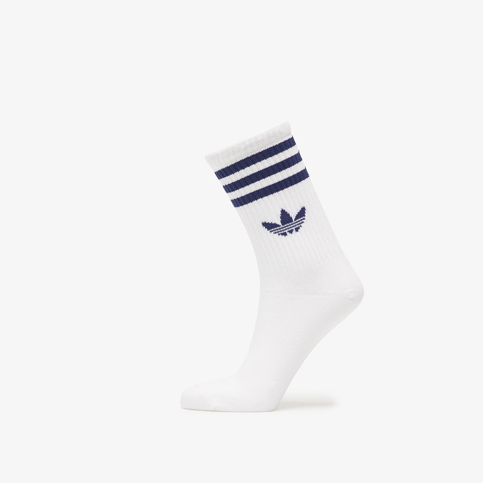 Men's socks adidas 3S Crew Sock 3P White/ Dark Blue/ White