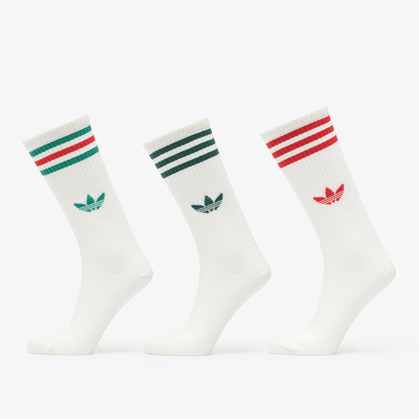 Șosete adidas 3S High Crew Sock 3P Off White/ Off White/ Off White XL