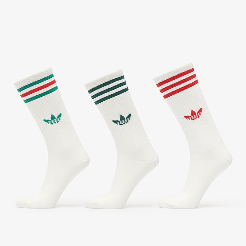 adidas 3-Stripes High Crew Socks 3 Pairs Off White/ Off White/ Off White