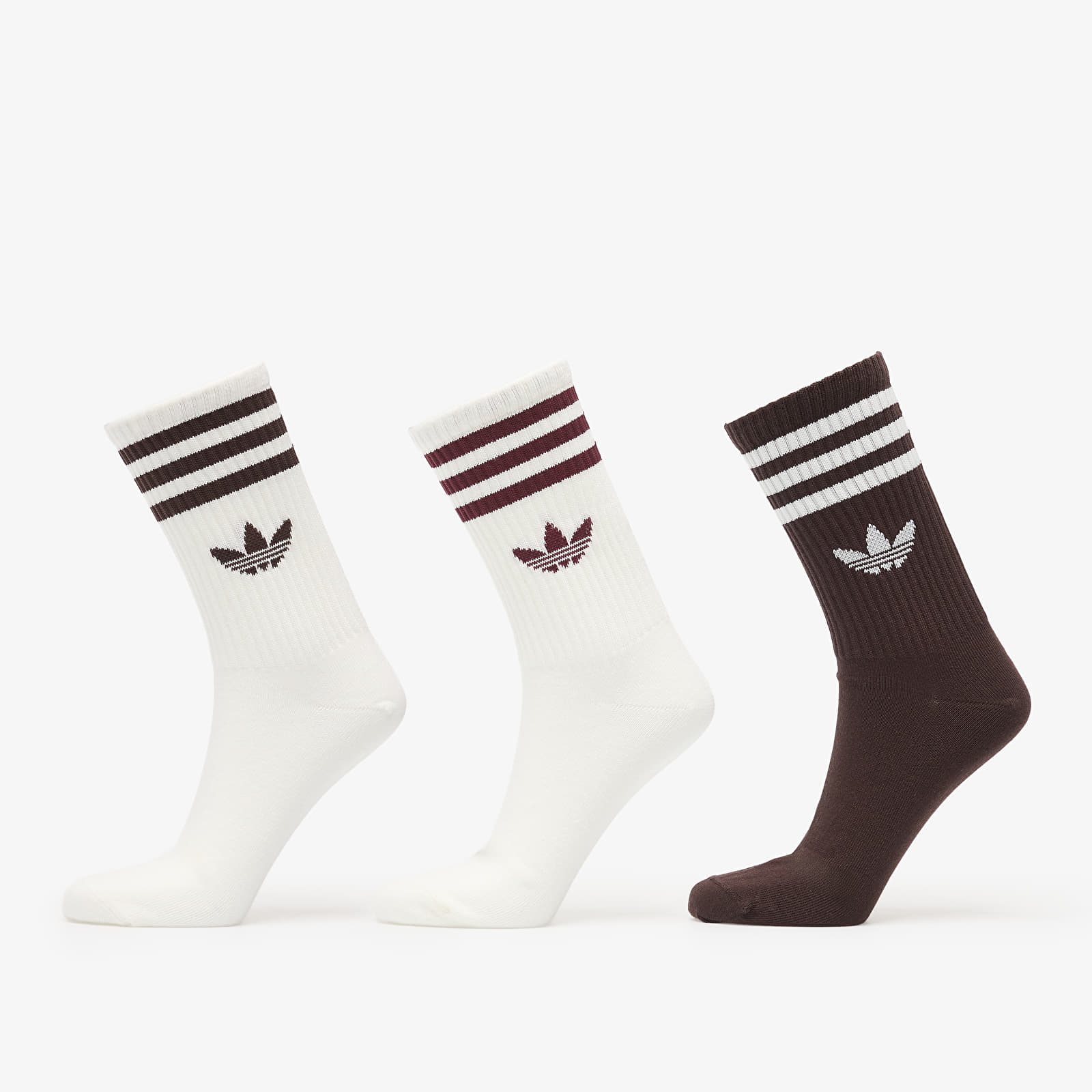 Ανδρικές κάλτσες adidas 3S Crew Sock 3P Off White/ Auco/ Off White