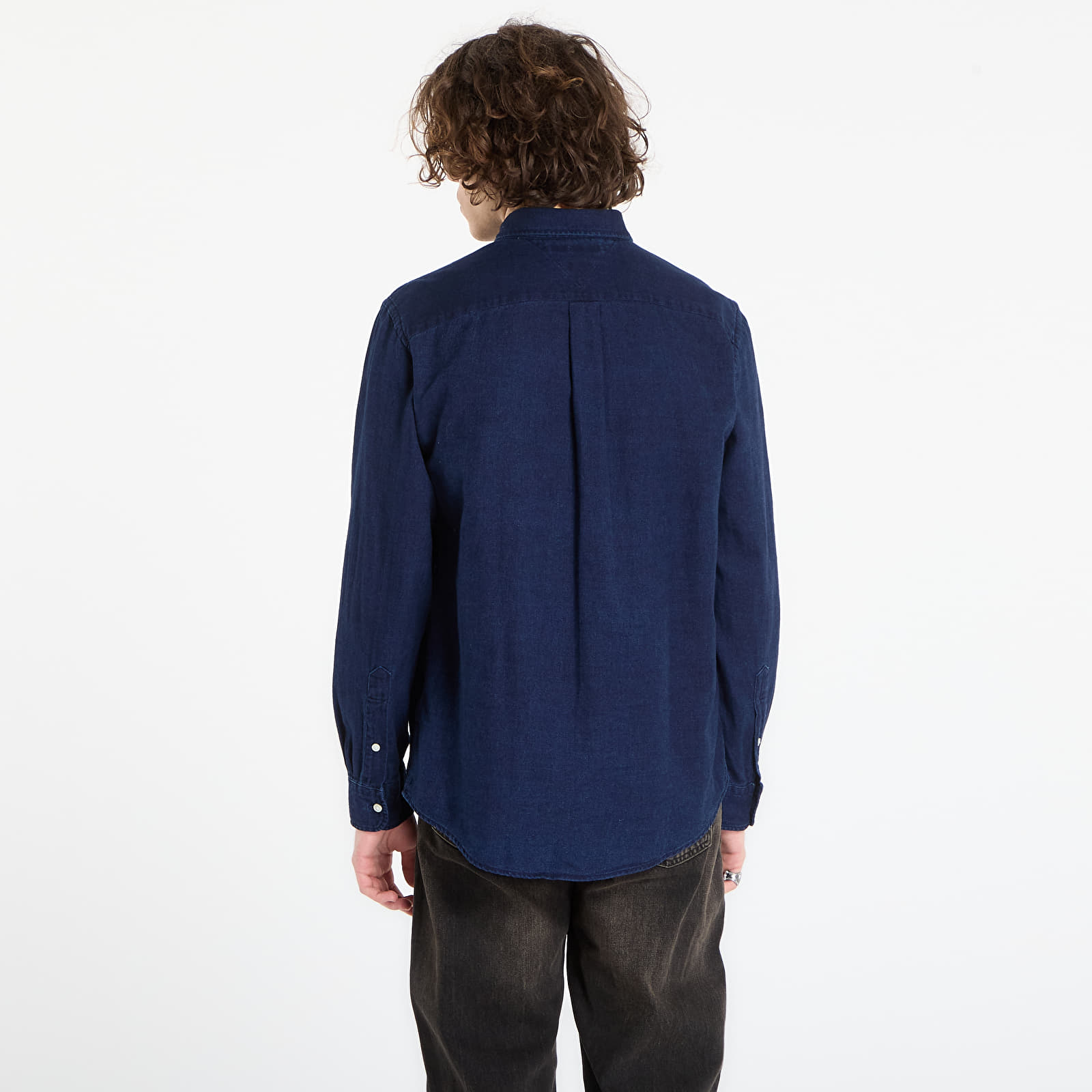 Men's shirts Tommy Hilfiger Flannel Indigo Shirt Dark Blue Indigo