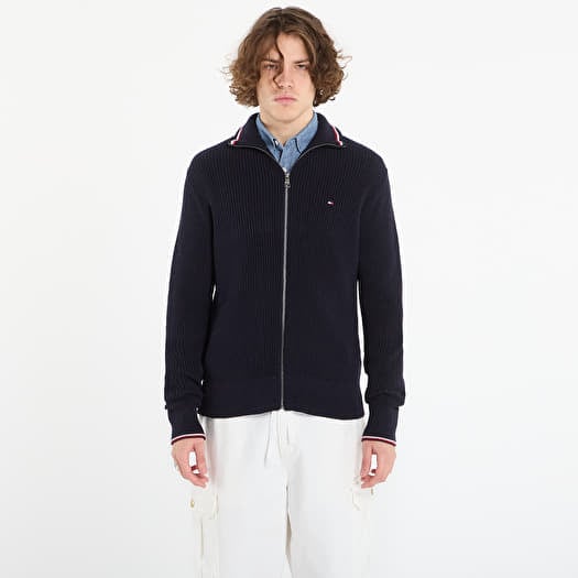 Kampsun Tommy Hilfiger Rwb Rib Zip Through Desert Sky