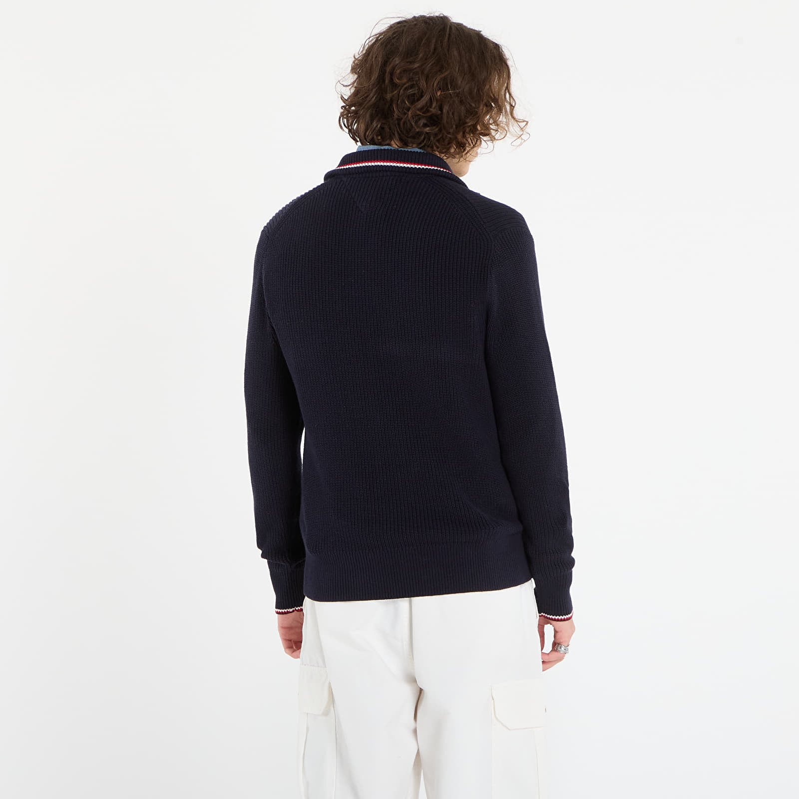 Pullover für Männer Tommy Hilfiger Rwb Rib Zip Through Desert Sky