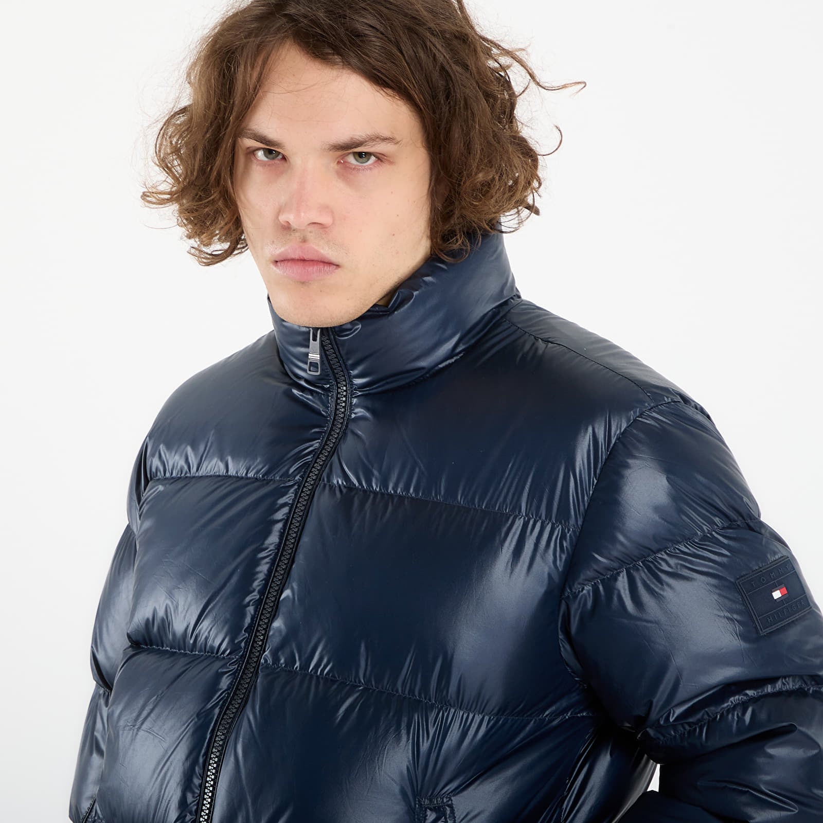 Herrenjacken Tommy Hilfiger Shiny Down Stand Puffer Dark Night Navy