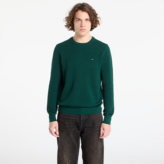 Pulover Tommy Hilfiger Essential Structure Crew Neck Ornamental Green Heather