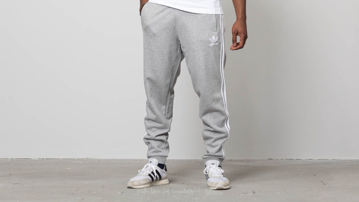 Adidas 3 stripes pants grey hotsell