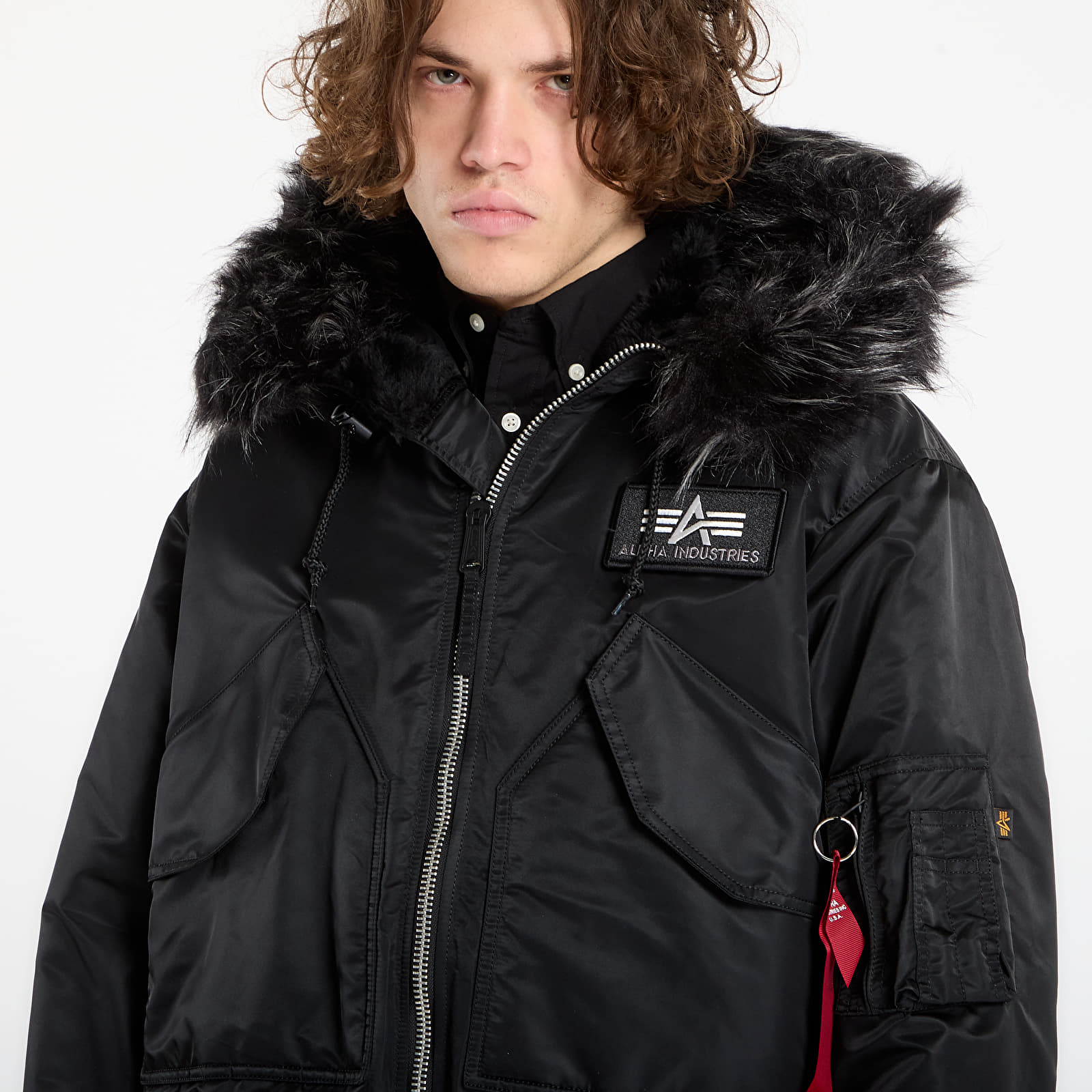 Jachete pentru bărbați Alpha Industries 45P Hooded Custom Black