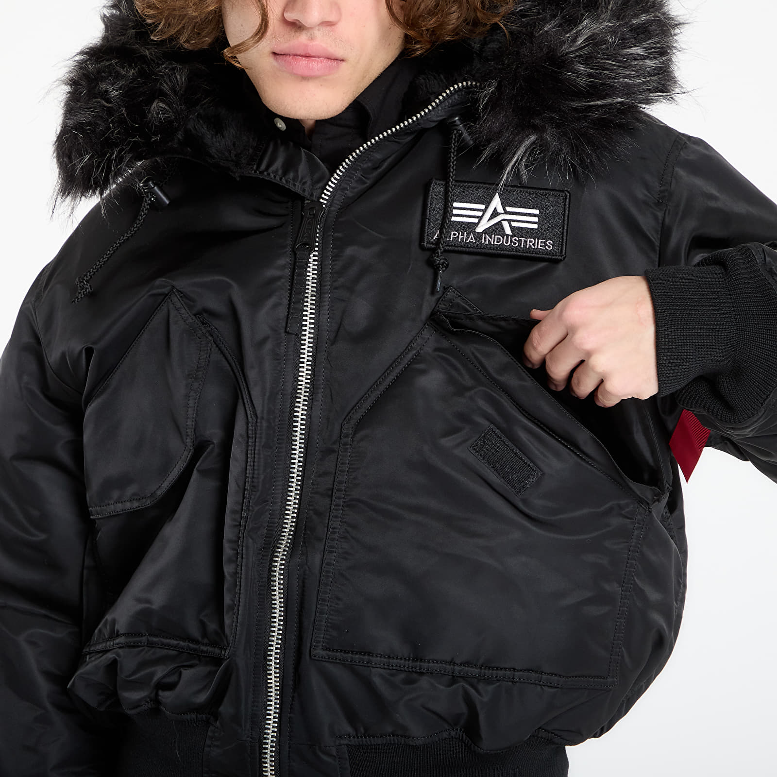 Jachete pentru bărbați Alpha Industries 45P Hooded Custom Black