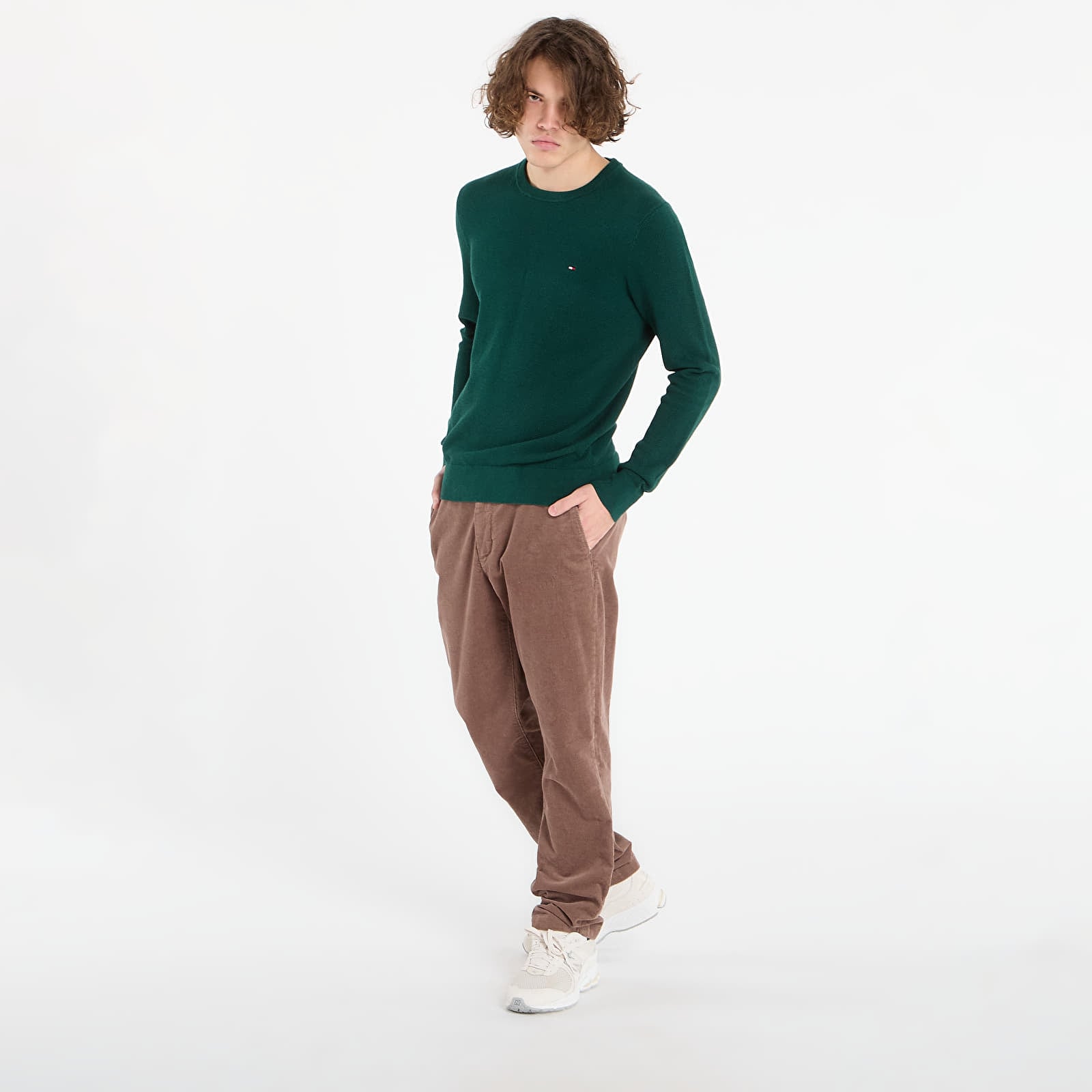 Byxor för män Tommy Hilfiger Denton Pd Corduroy Pants Dark Beige Cord