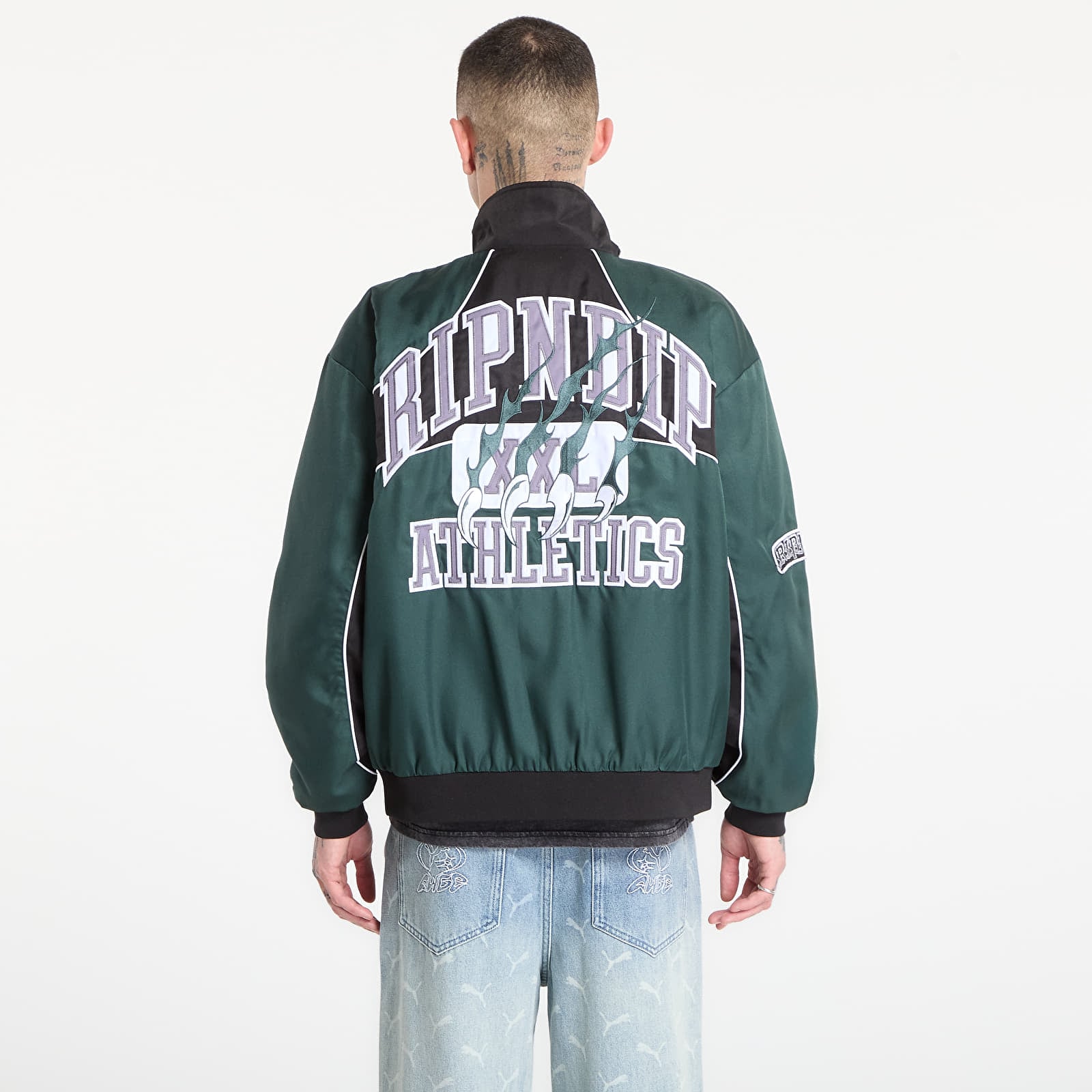 Giacche RIPNDIP Ripndip Athletics Race Jacket Sand/ Charcoal