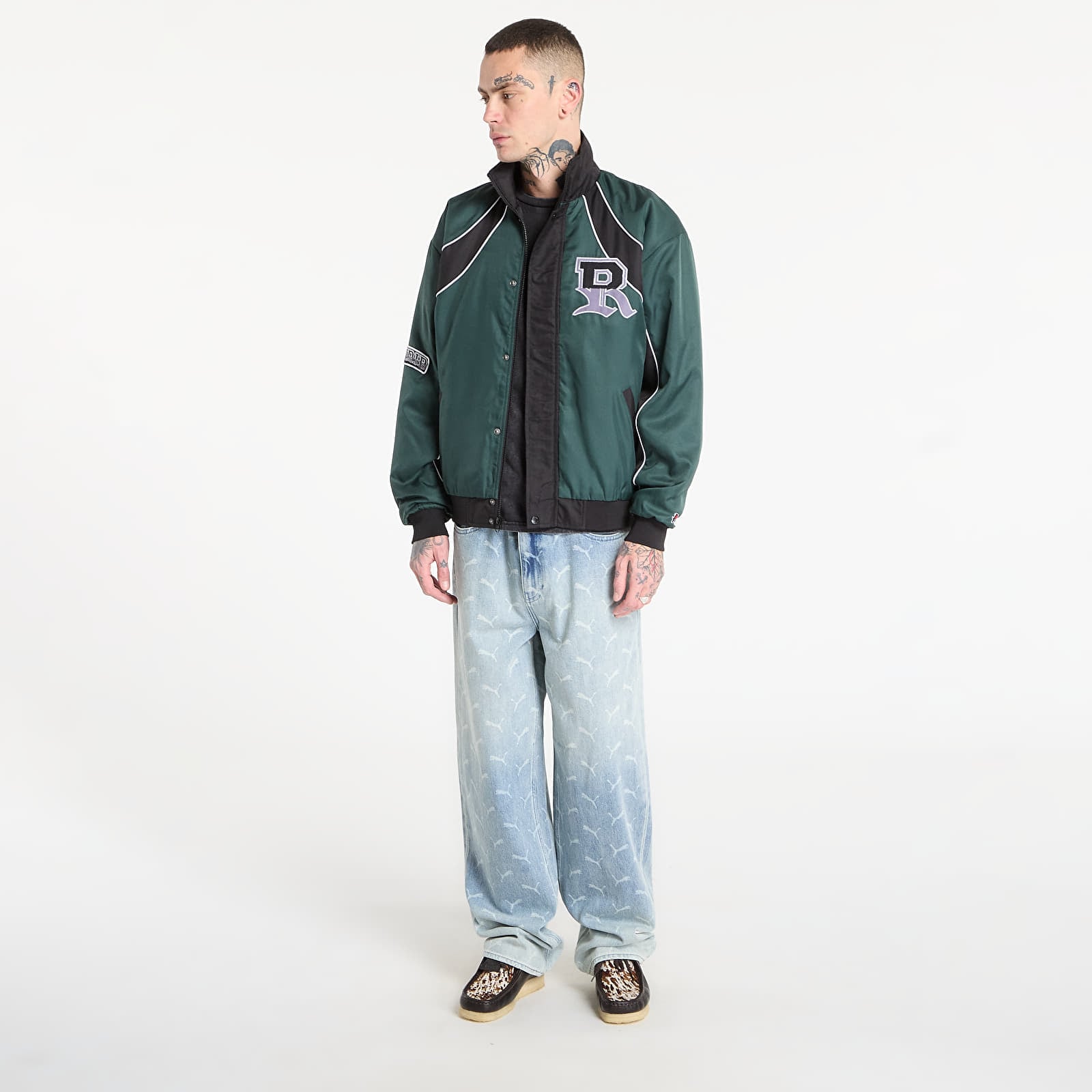 Giacche RIPNDIP Ripndip Athletics Race Jacket Sand/ Charcoal