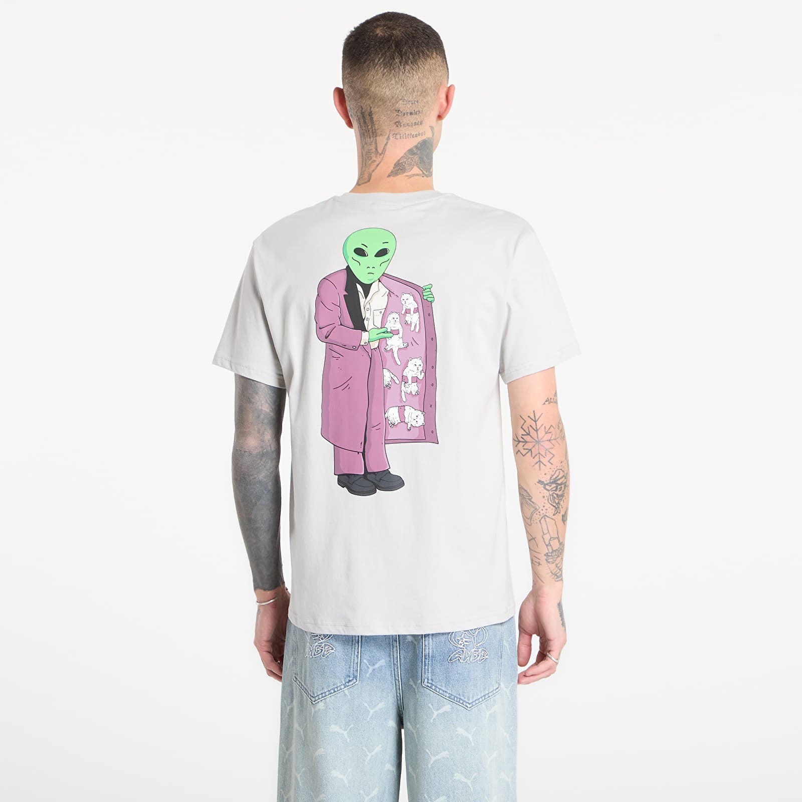 Magliette da uomo RIPNDIP For Sale Pocket Tee Grey
