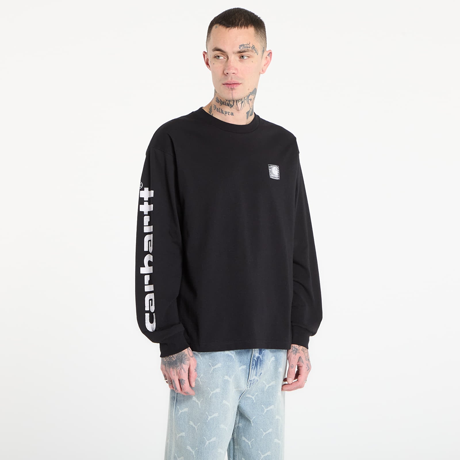 Тениски Carhartt WIP L/S Archive Script T-Shirt UNISEX Black