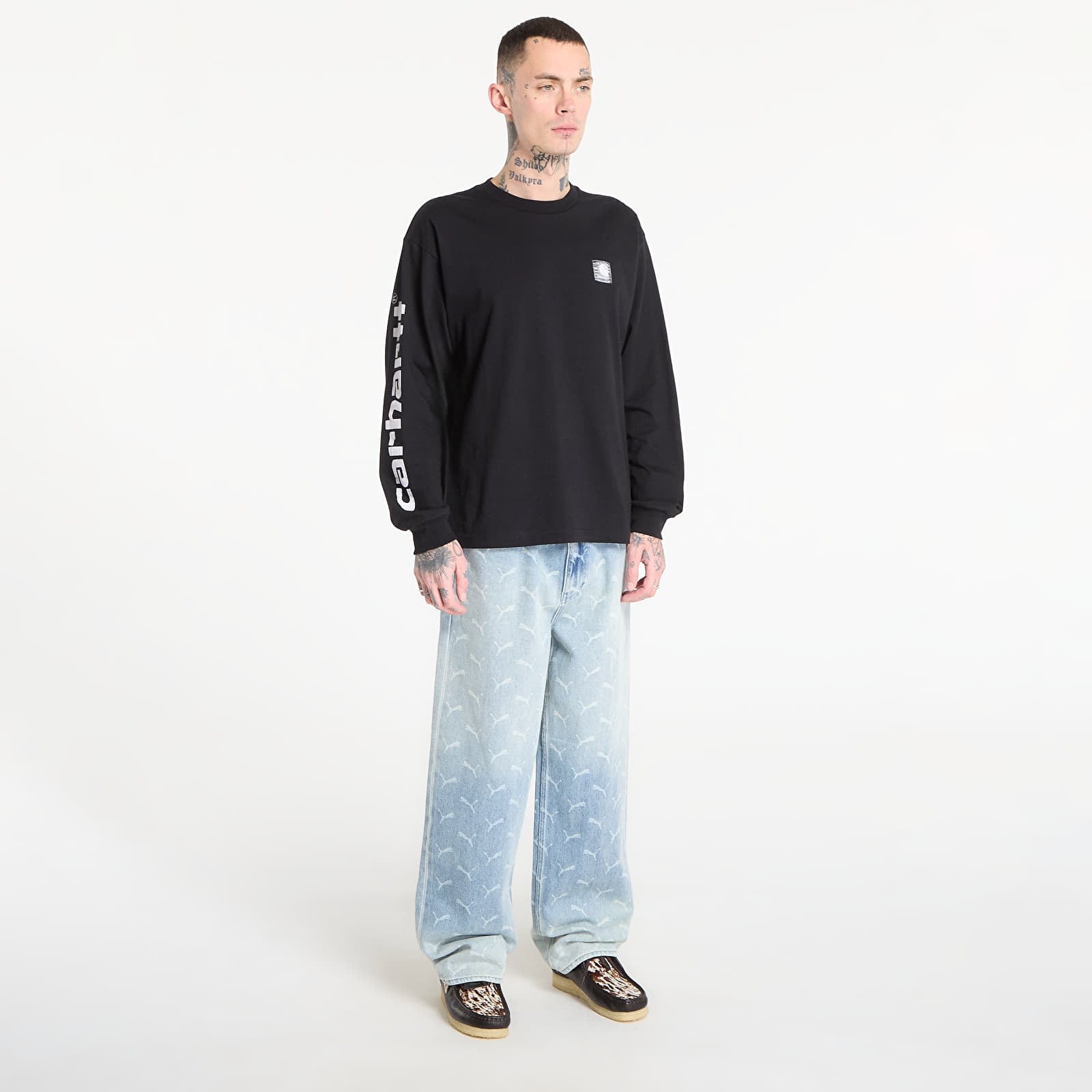 Тениски Carhartt WIP L/S Archive Script T-Shirt UNISEX Black