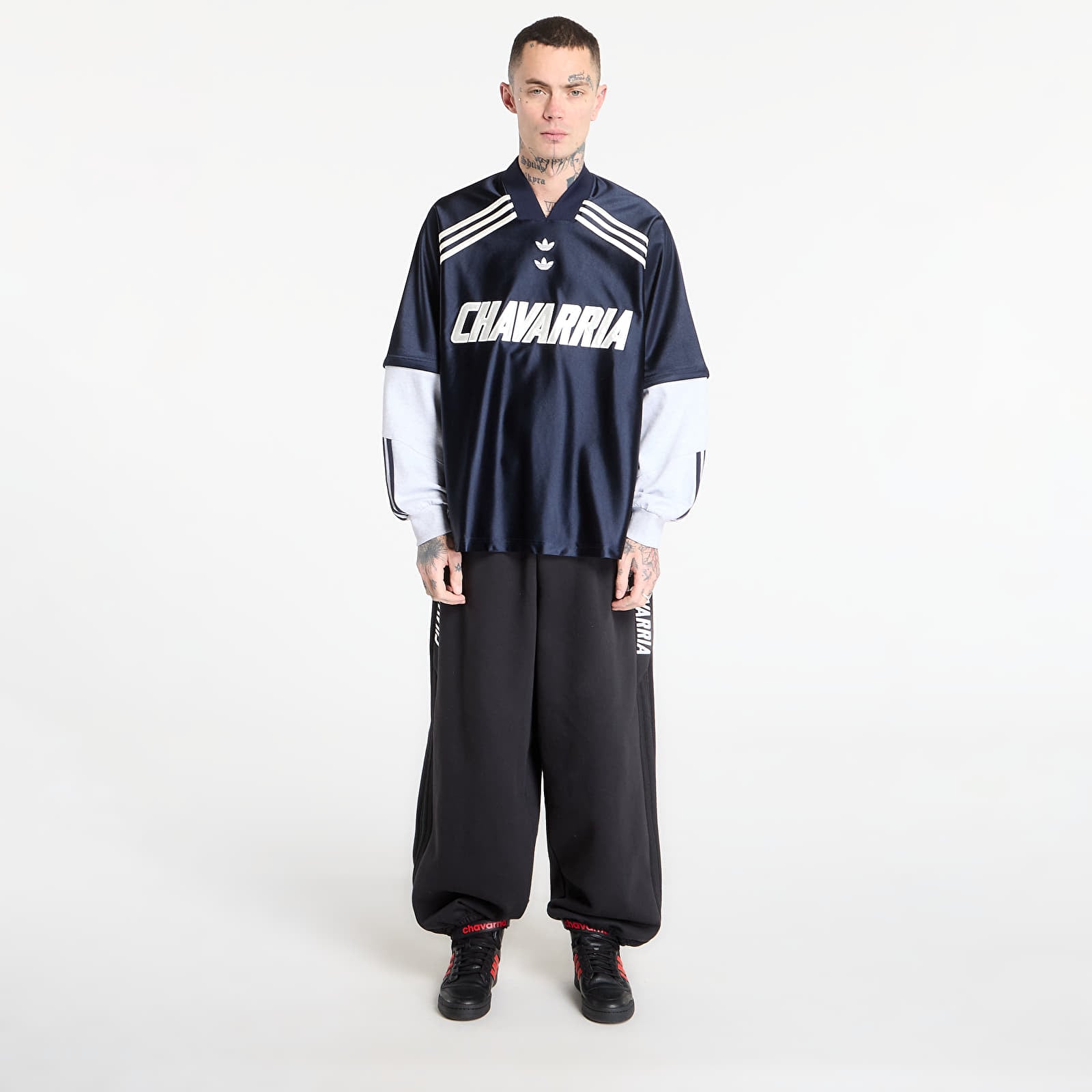 Kelnės adidas x Willy Chavarria Heavy Sweat Black