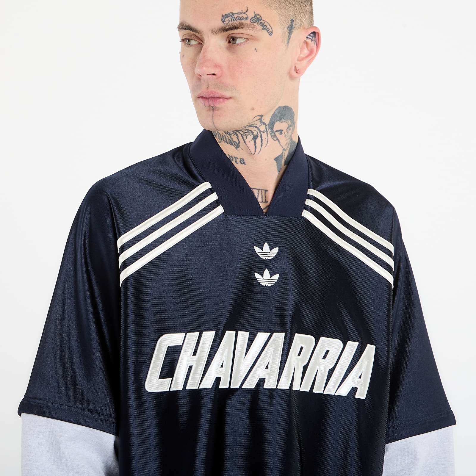 Puloverji adidas x Willy Chavarria Dazzle Ls Je Legend Ink/ Light Grey Heather