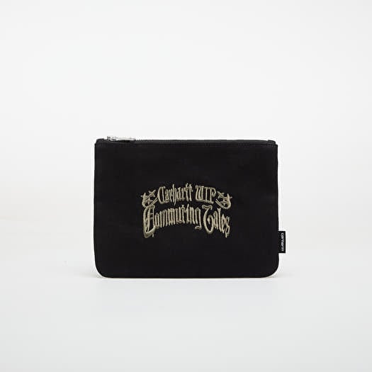 Portfel Carhartt WIP Canvas Graphic Zip Wallet Commuting Tales Embroidery/ Black