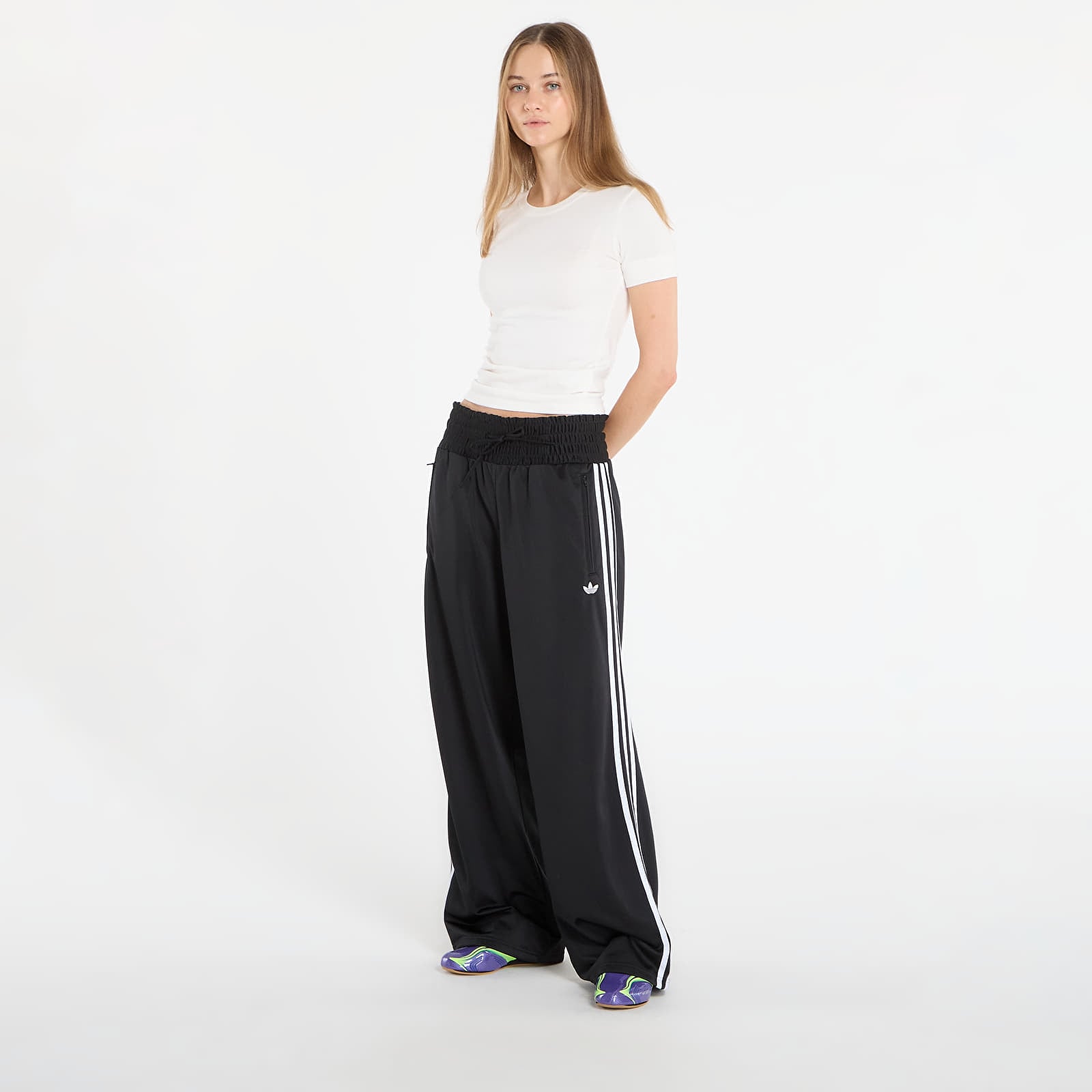 Pantaloni della tuta adidas Smocked Fb Track Pants Black