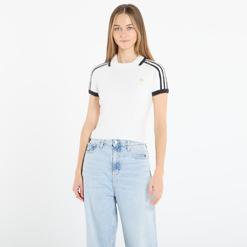 Tričko adidas Knitted Cali T-Shirt Off White