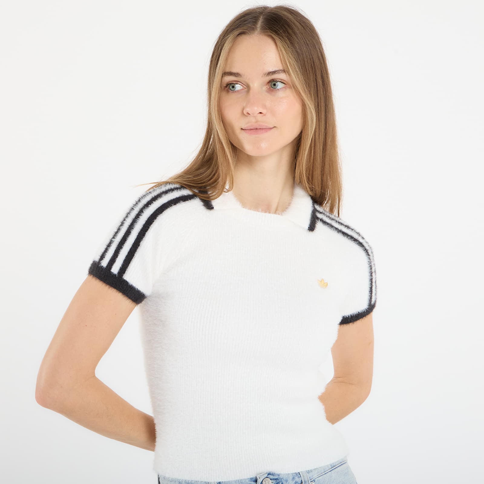 Trička adidas Knit Cali T Off White