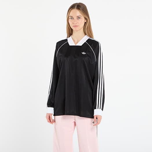 T-särk adidas 3S Jaquard Ls Black