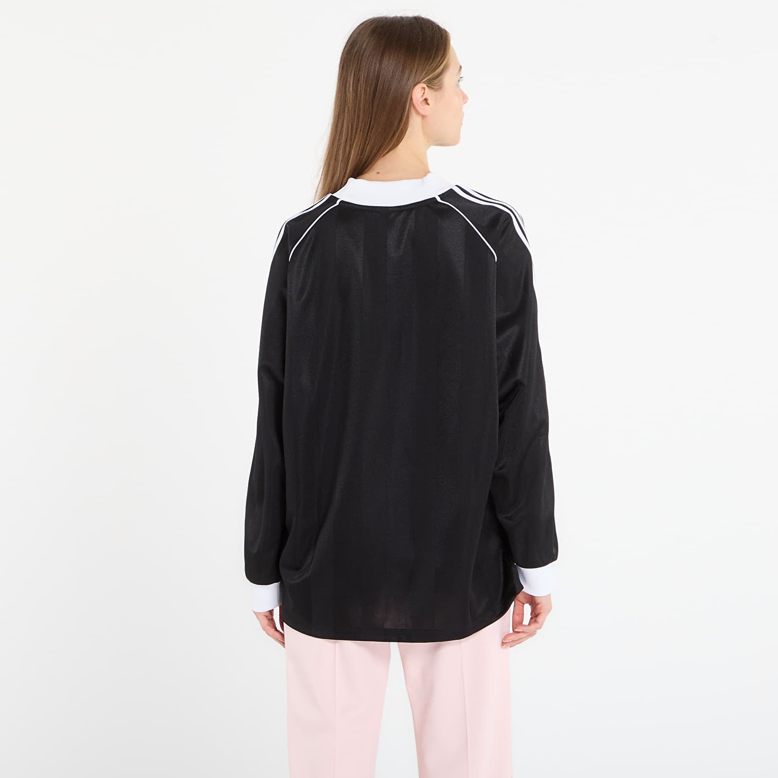 T-shirts adidas 3S Jaquard Ls Black