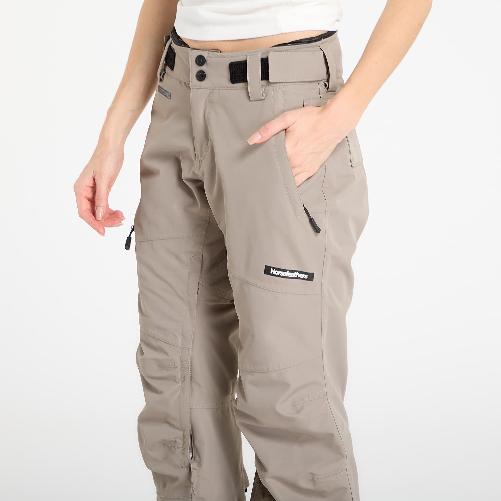 Bikses Horsefeathers Lotte Ii Shell Pants Taupe
