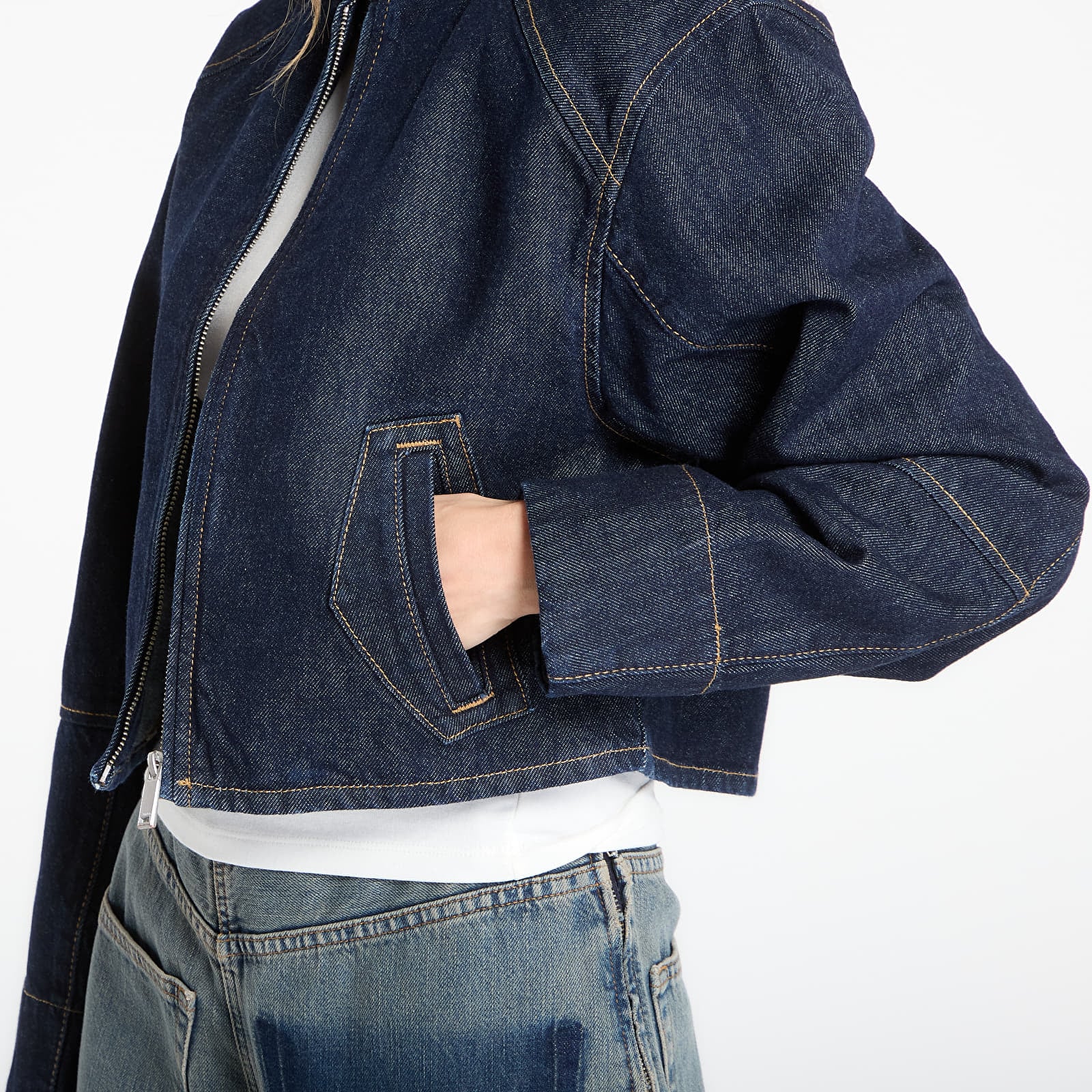 Jakas Calvin Klein Jeans Zip Denim Jacket Blue