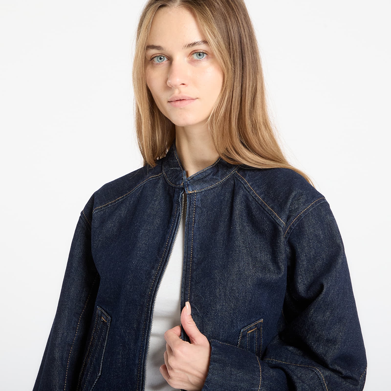 Jakas Calvin Klein Jeans Zip Denim Jacket Blue