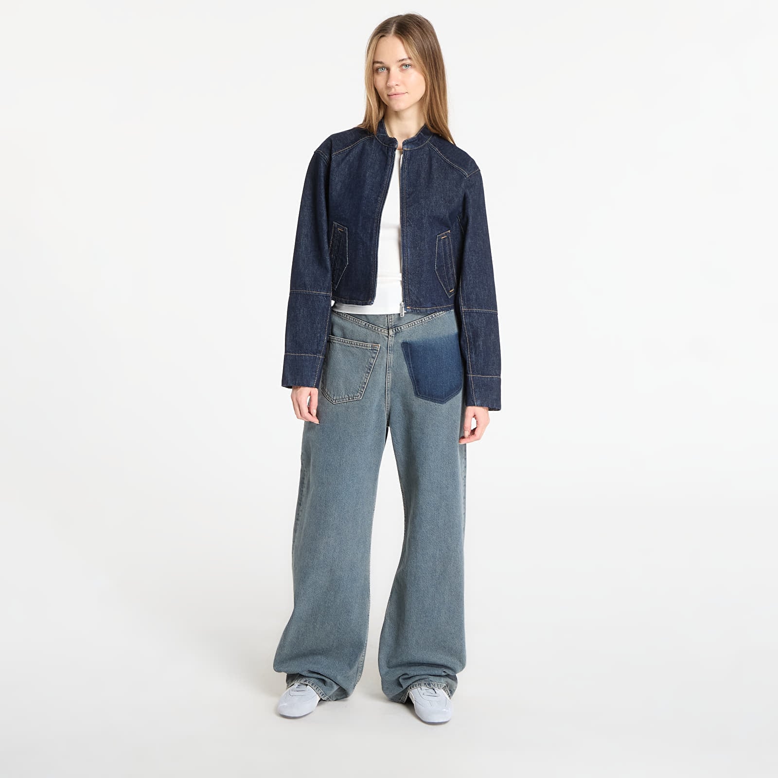 Jakas Calvin Klein Jeans Zip Denim Jacket Blue