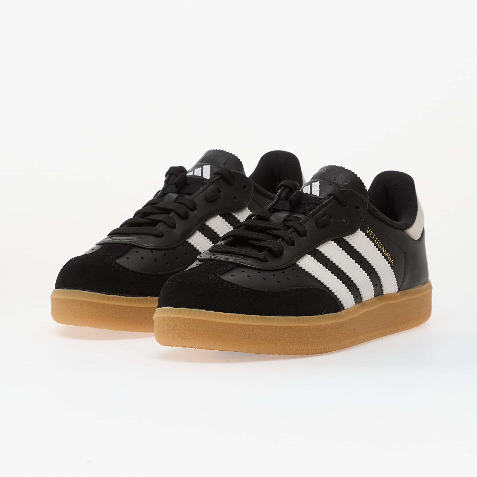 Meeste kingad adidas Velosamba Leather Core Black/ Ftwr White/ Gold Met.