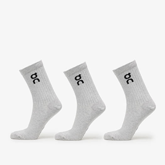 On Logo Sock High 3-Pack Heather Gray