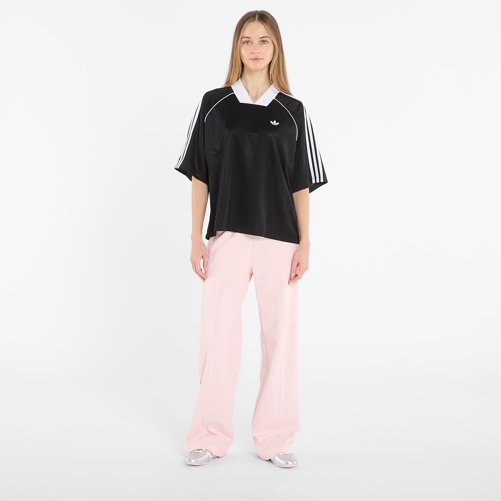 Moteriški marškinėliai adidas 3S Jaquard Tee Black