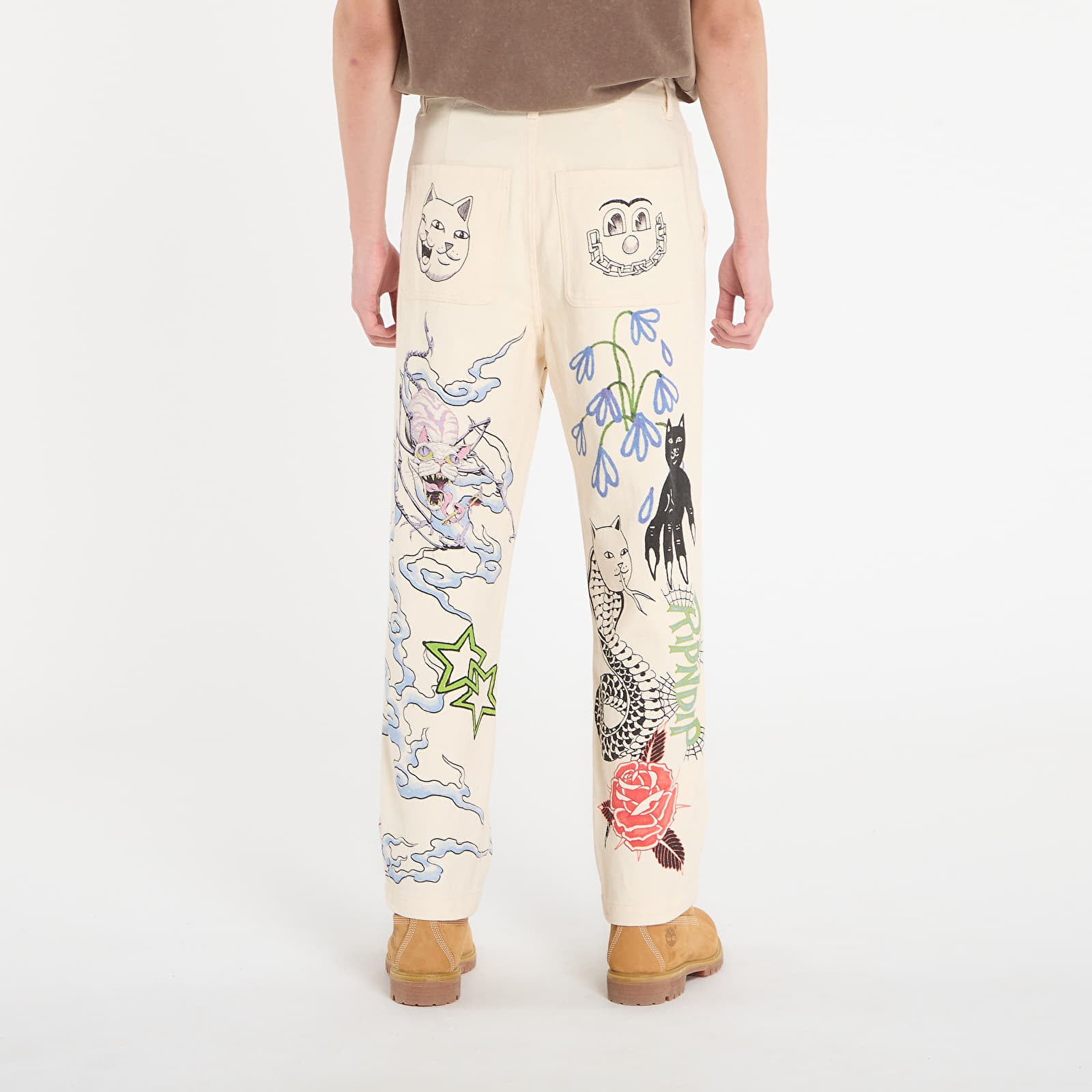 Hlače RIPNDIP Travis Pants Off White