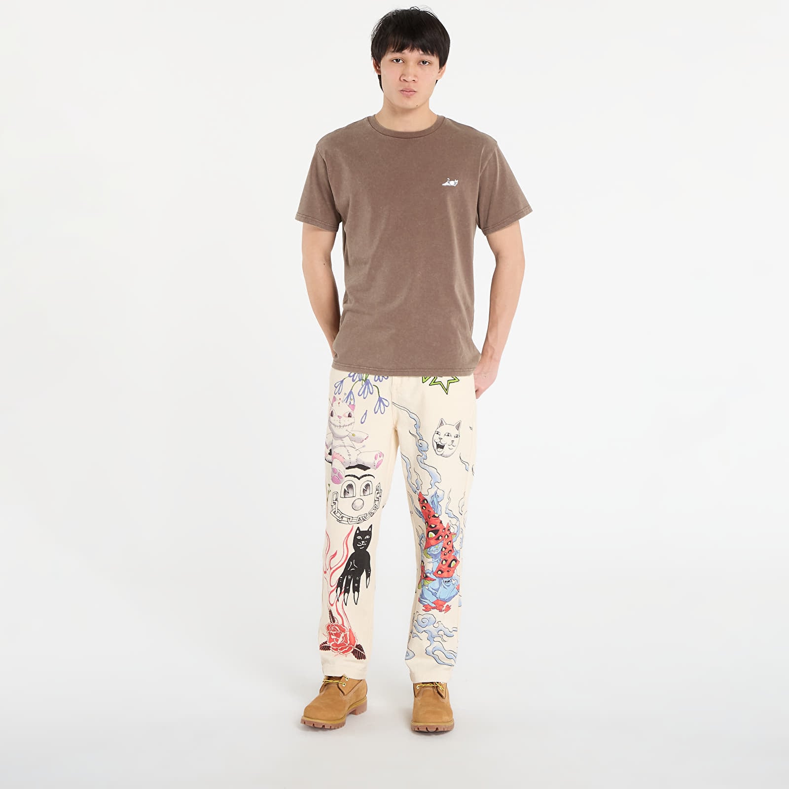 Hlače RIPNDIP Travis Pants Off White