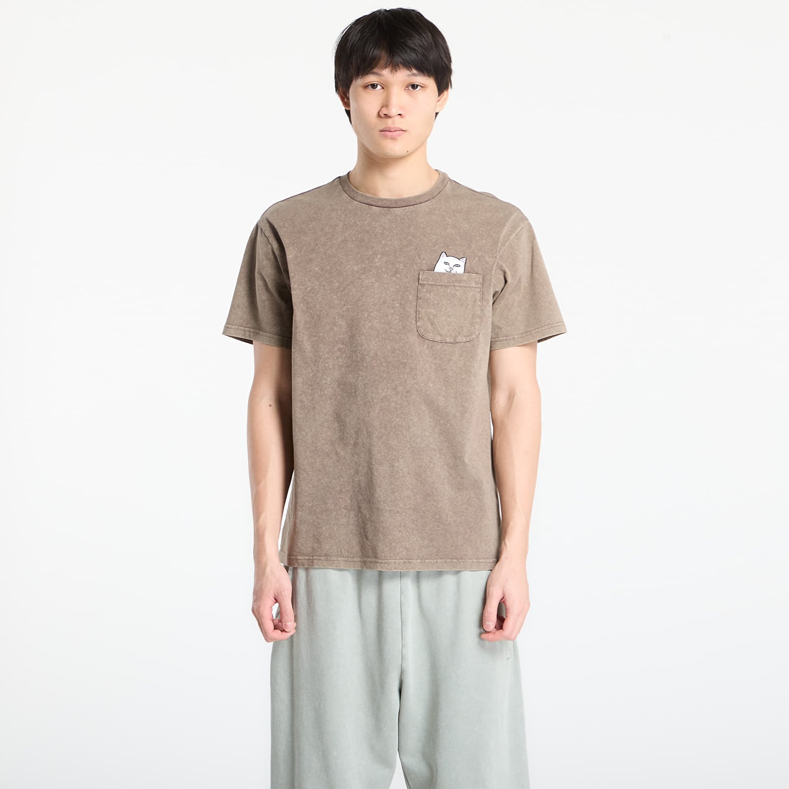 Tricou RIPNDIP Lord Nermal Pocket Tee Brown Vintage Wash L
