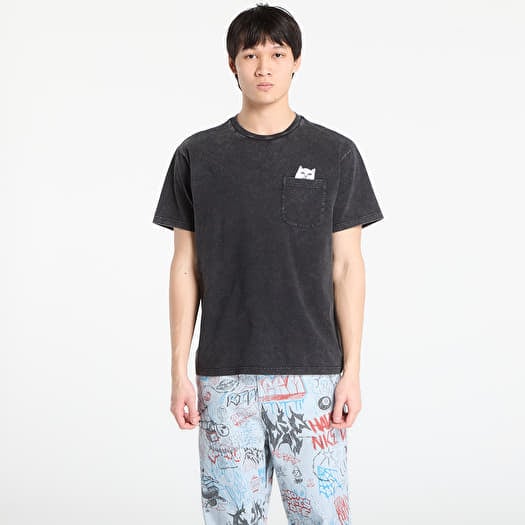 T-shirt RIPNDIP Lord Nermal Pocket Tee Black Vintage Wash