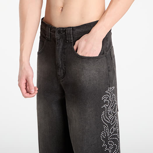 RIPNDIP Pretty Flacko Extra Wide Leg Pants Black Vintage Wash